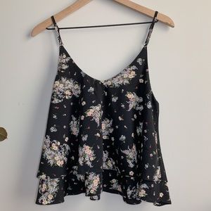 Floral Tiered Tank Top Blouse